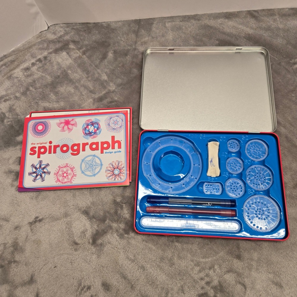 The Original Spirograph‎ Design Set Collector Tin Geometric Drawing Art Kit